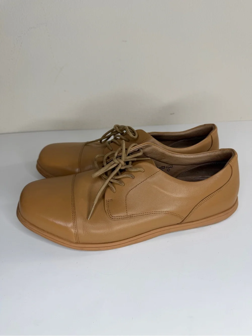 Birchbury Brenston Derby Mens Size 11 Brown Leather Barefoot Oxfords Dress Shoes